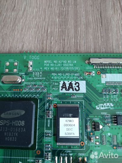 LJ41 05078A samsung ps42a412c4 плата T-CON