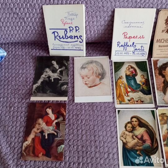 Открытки живопись, скульптура. СССР и ГДР