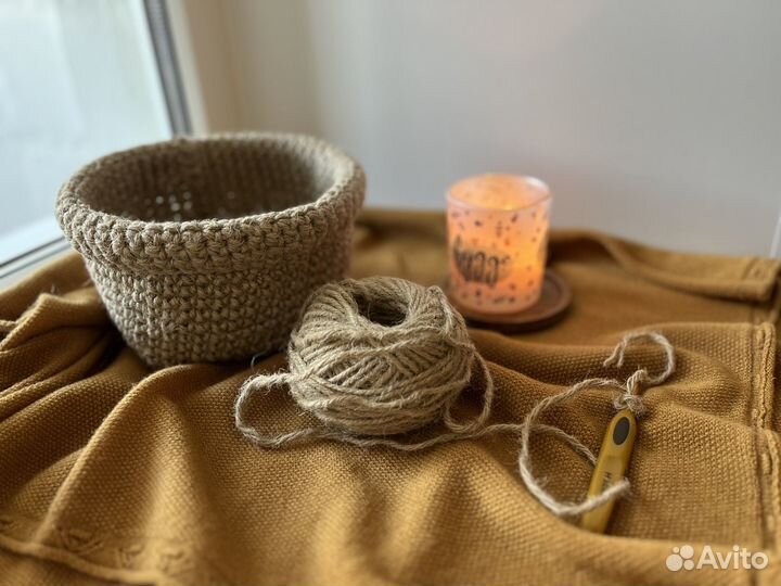 Корзина из джута