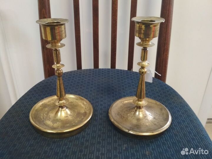 Бронзовые подсвечники 20в