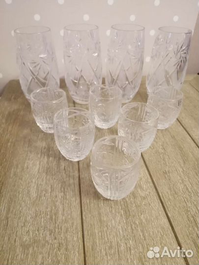 Рюмки, фужеры, стаканы СССР. Хрусталь, позолота