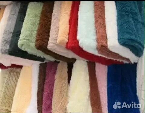 Пледы пушистые в наличии все цвета с длинным ворс