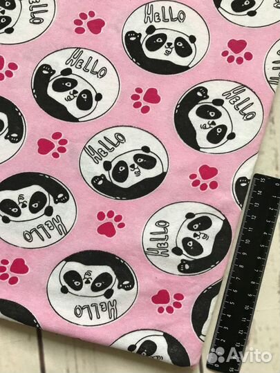 Трикотажная ткань с детским принтом