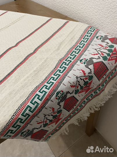 Скатерть, дорожка с вышивкой, лен