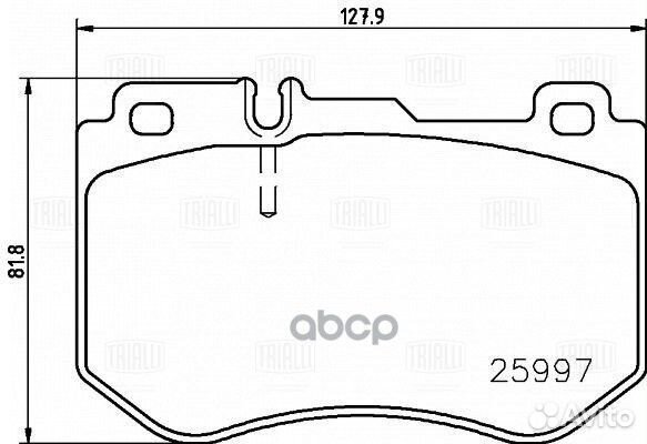 Колодки тормозные mercedes W205 14- передние L