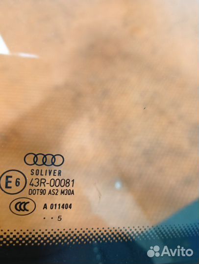 Стекло боковое Audi A6 C6 4F AUK 2006