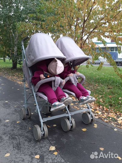 Прогулочная коляска трость для двойни