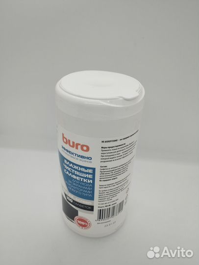 Влажные салфетки Buro для экранов мониторов