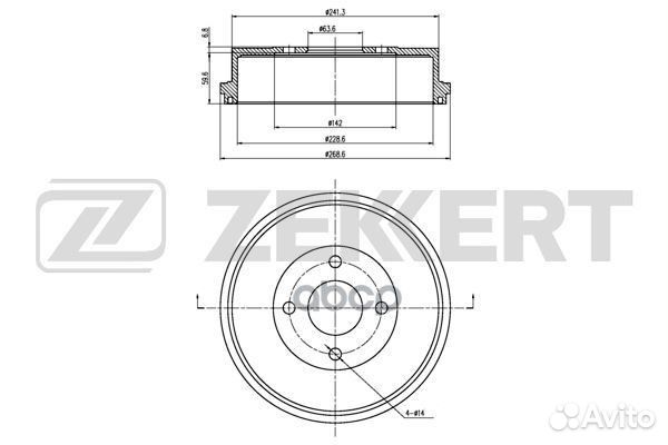 Барабан торм. зад. Ford Mondeo I II 93- bs-553