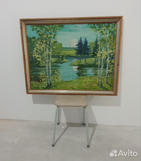 Картина маслом лесной пейзаж