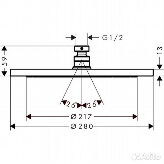 Hansgrohe croma Верхний душ 26220000