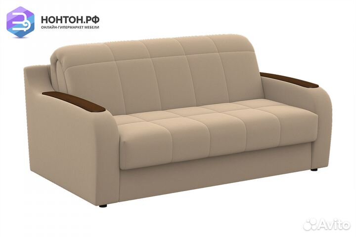 Диван аккордеон с ящиком Глория-Аккордеон бежевый