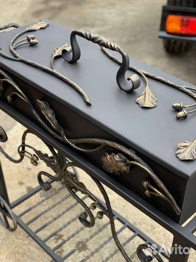 Мангал кованый на колесах