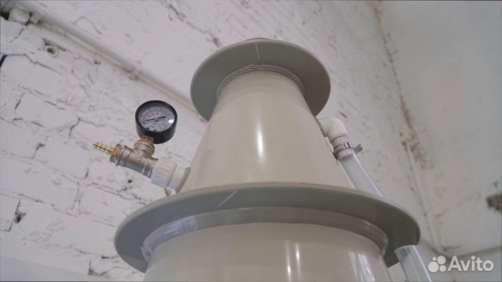 Напорный кислородный конус для рыбных ферм