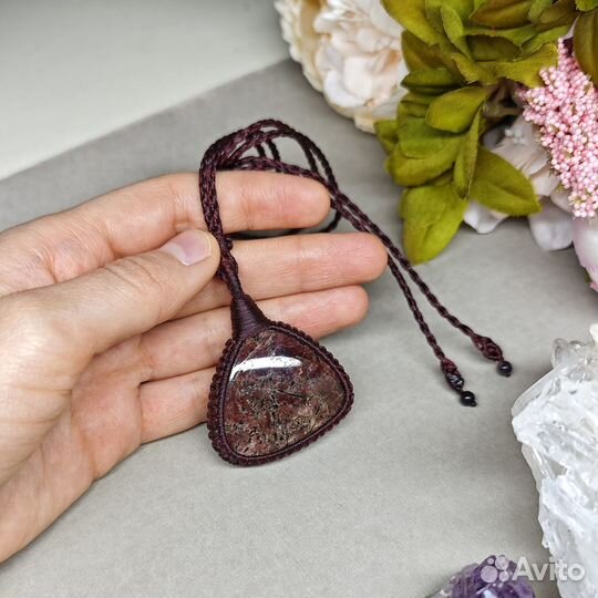 Кулон гранат натуральный камень