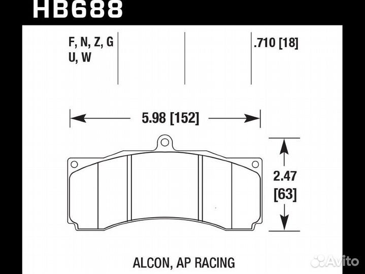Колодки для AP Racing StopTech JBT Alcon HPB Proma