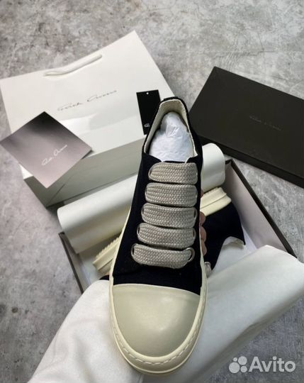 Кеды Rick owens drkshdw low jumbo lace