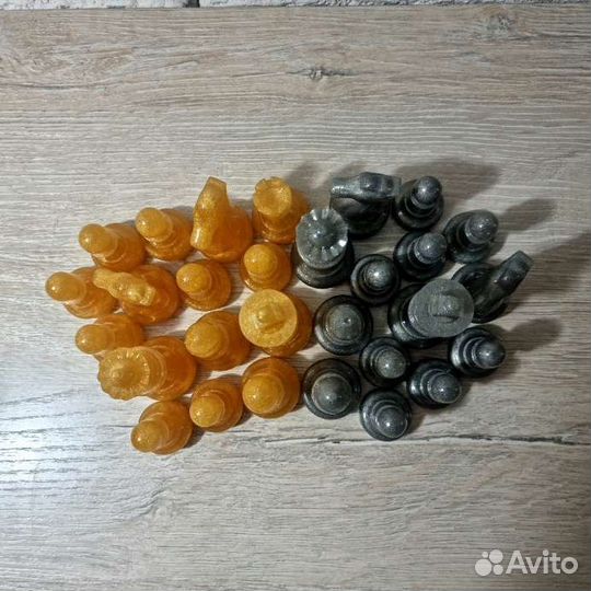 Шахматы ручной работы без доски из смолы