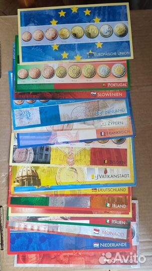 Открытки с евро монетами стран