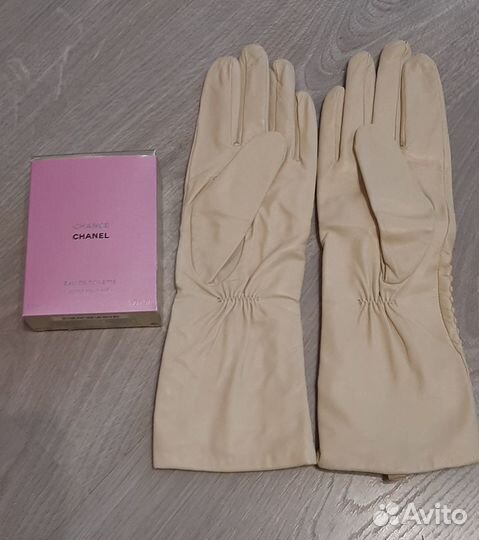 Новые кожаные перчатки, р. 7,5