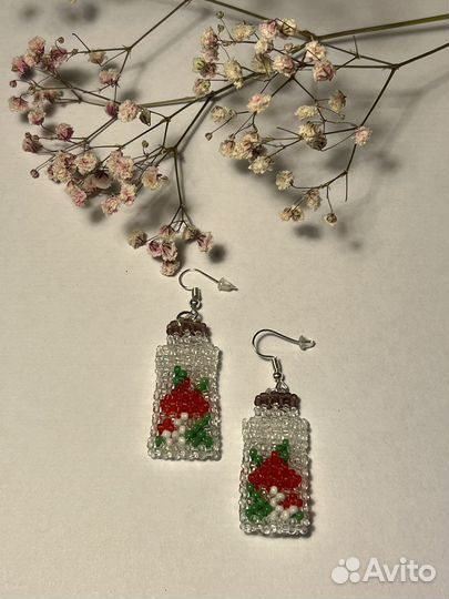 Серьги из бисера
