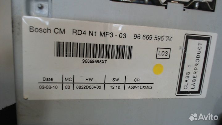 Магнитола Peugeot 3008, 2010