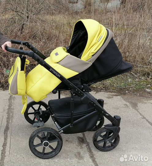 Коляска 2 в 1 эко кожа