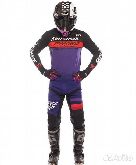 Джерси Fasthouse Elrod Evoke Jersey - Black/Purple