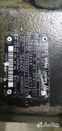 Насос гидравлический Volvo L150C,L150SF