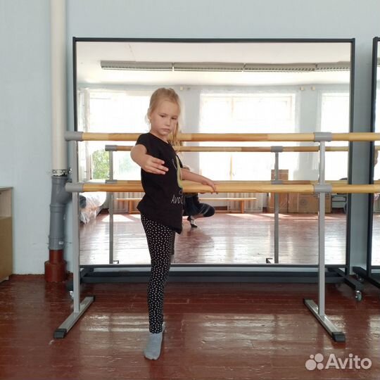 Зеркало в фитнес,танцевальный зал на колёсиках