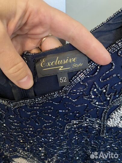 Блуза с вышивкой бисером, 50-52