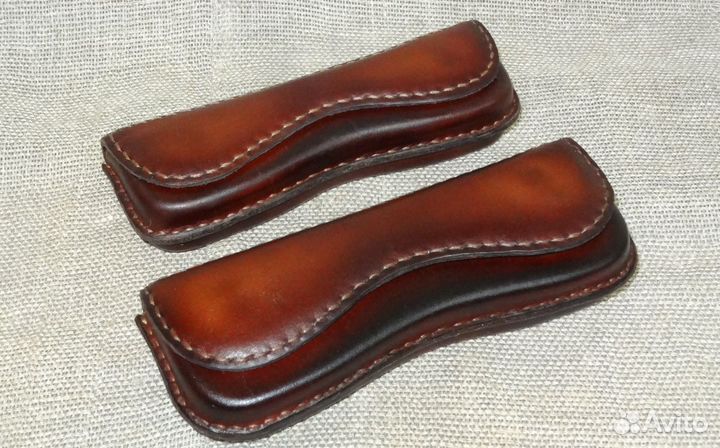 Футляр для очков, кожа, ручная работа