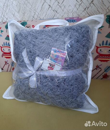 Плед детский, цвет серый голубь