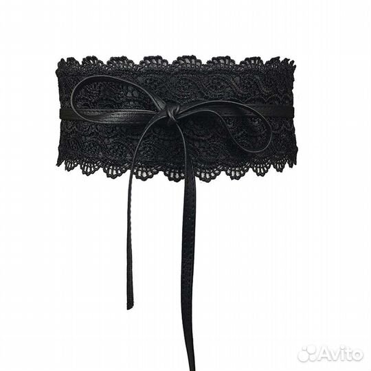 Кожаный кружевной пояс