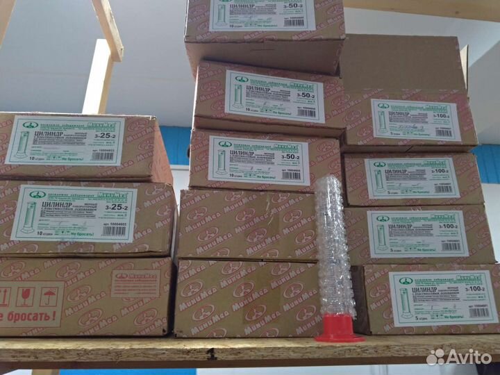 Цилиндр стеклянный на пласт. основании 25-500 мл