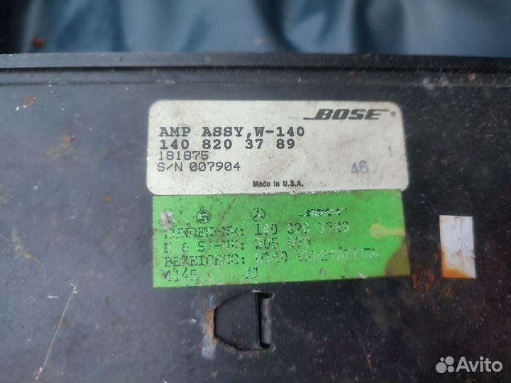 Усилитель bose на Mercedes-Benz W140 S