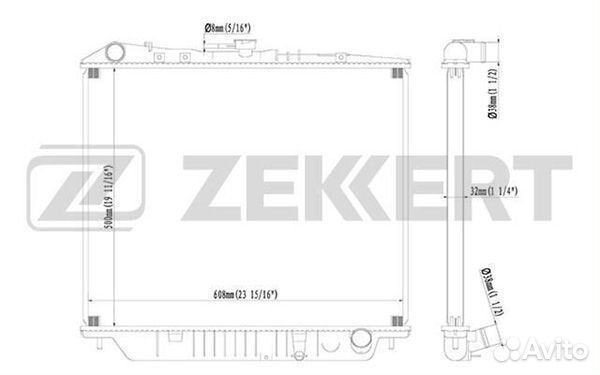 Радиатор охлажд Isuzu Trooper 2 Monterey A 91