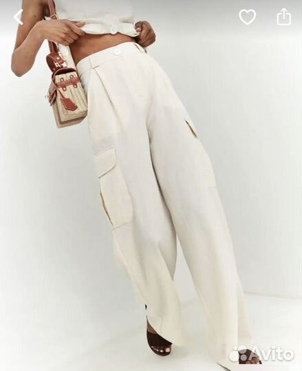 Летний женский костюм с жилетом 42 44 46 48