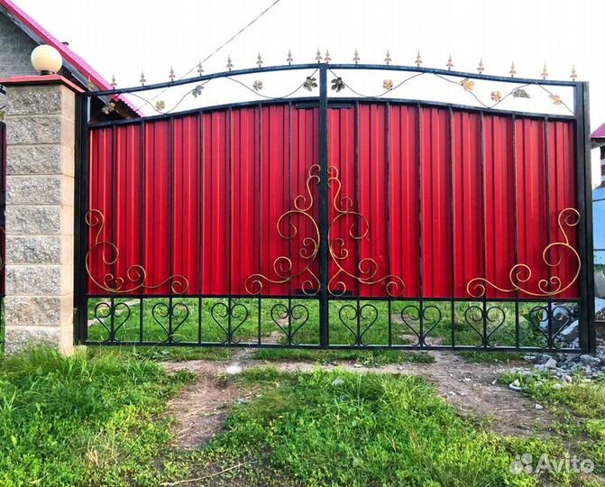 Ворота распашные б/у