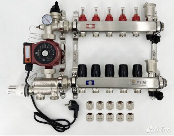 Коллектор для теплого пола в сборе тим TIM