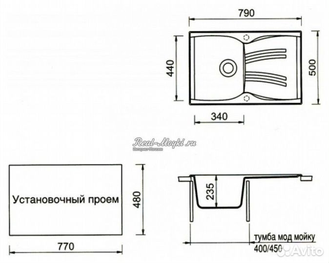 Мойка для кухни Telma Naiky NK 79.10 цвет 74