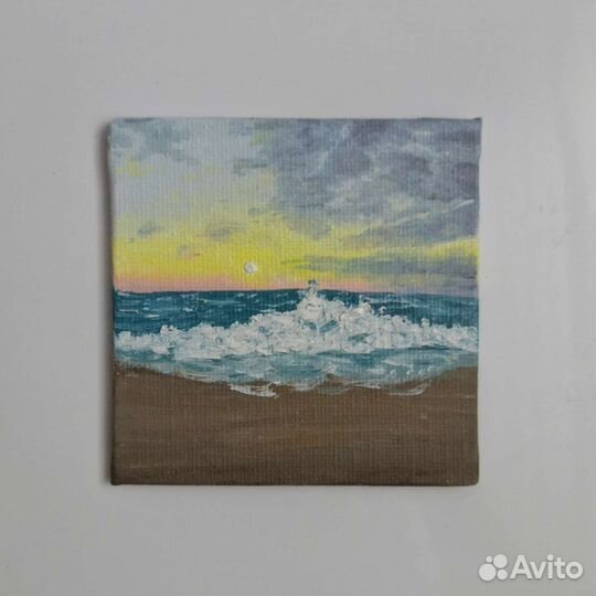Картина маслом на мини-холсте