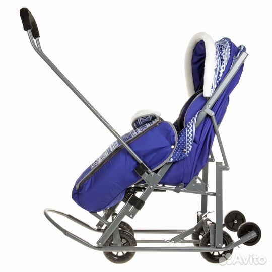 Санки-коляска Скандинавия, синий