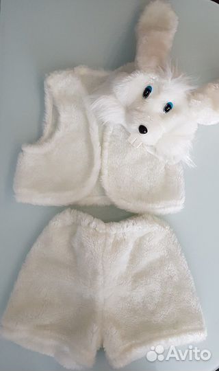 Костюм белого зайки 3-5 лет