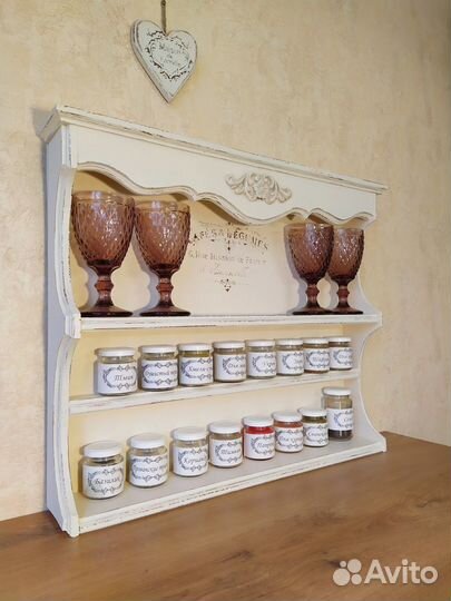 Полка навесная в стиле прованс