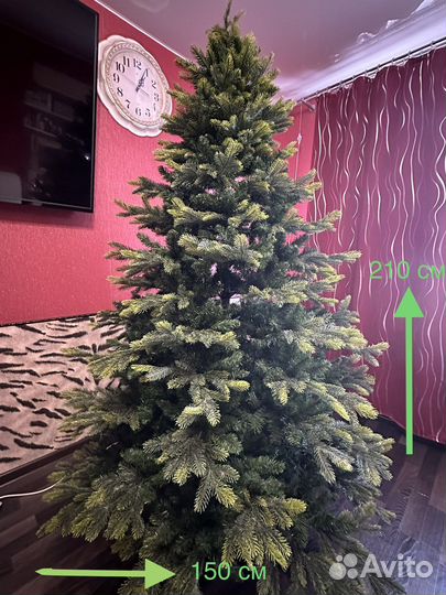 Ель комбинированная, 210 см, искусственная