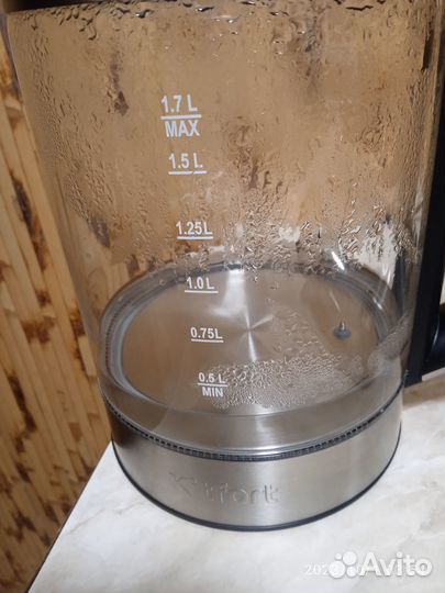 Электрочайник Kitfort кт-622 серебристый