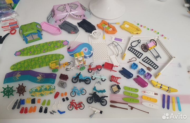 Аксессуары лего френдс, сити поштучно,еда,оружие