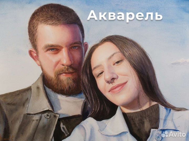 Портрет по фото на заказ от художника