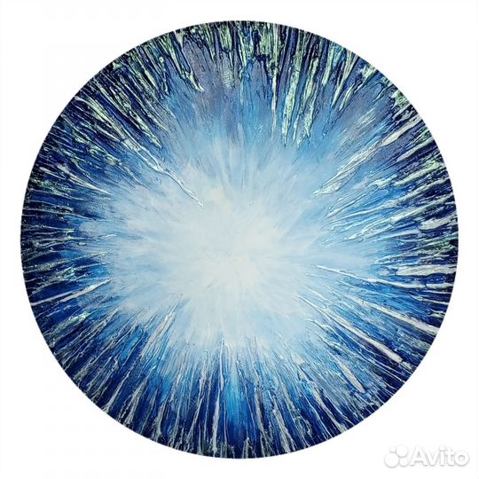 Интерьерная картина фактурная круглая 30 см